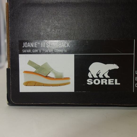 NEW Sorel Joanie II Slingback Platform Strap Sandals Women's 9.5 Safari Green - Picture 7 of 7